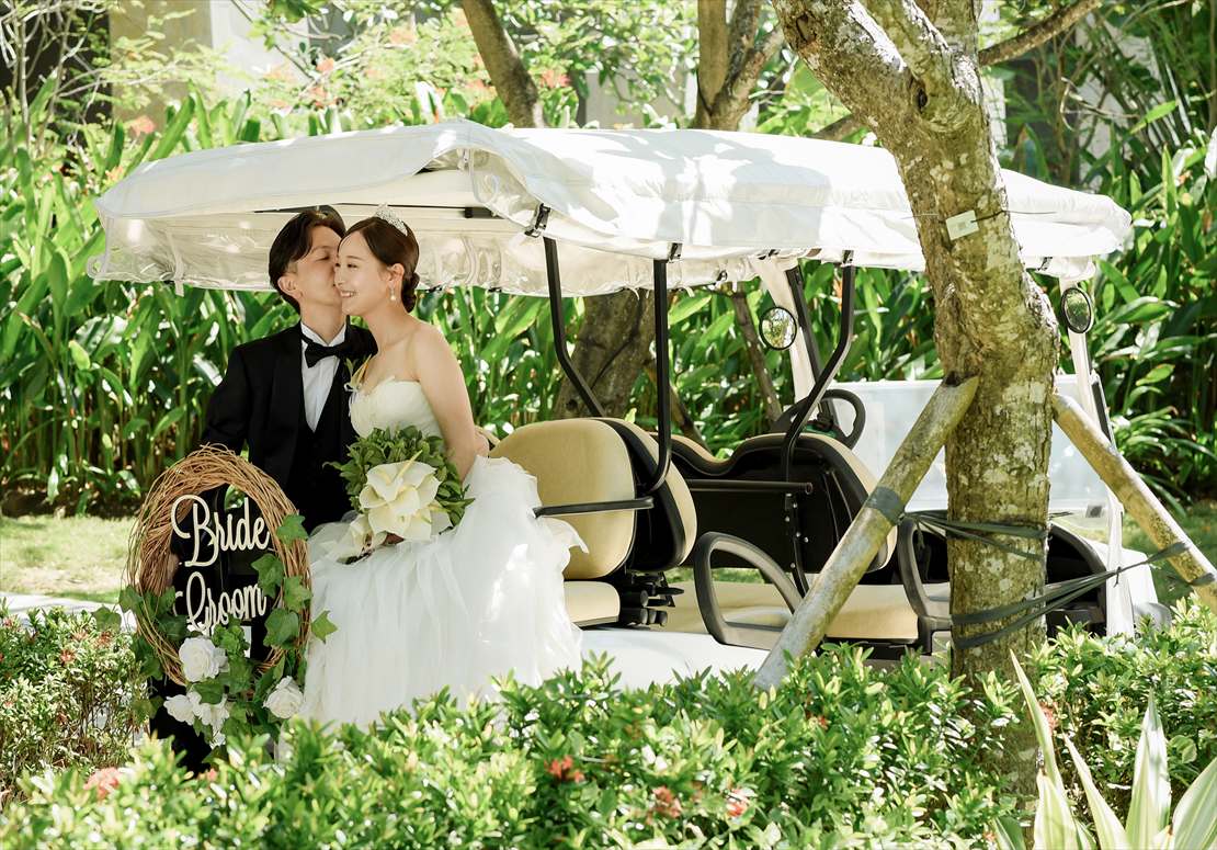 バリ・ウェディング　リゾート内撮影 専用バギー