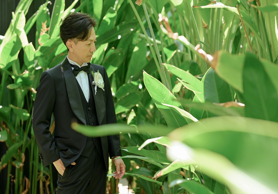 バリ島結婚式　新郎様 お支度部屋テラス