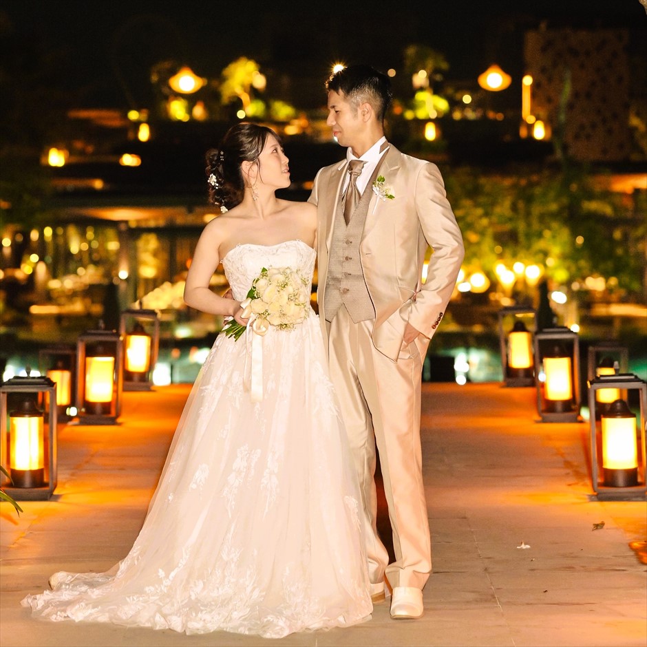 バリ島・アプルヴァ・ケンピンスキ・ウェディング　バリ結婚式　挙式ナイトショット　