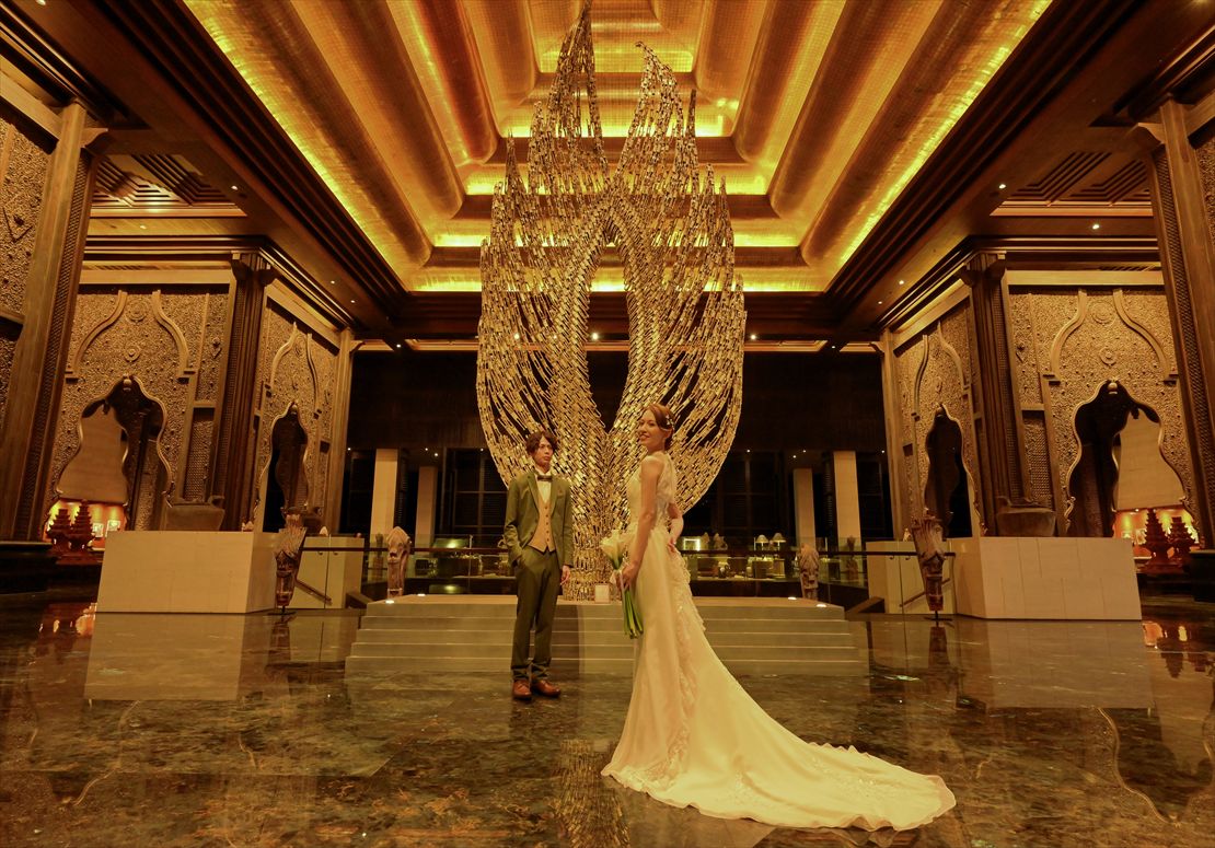 ジ・アプルヴァ・ケンピンスキ・バリ　ナイト ウェディング・フォト　グランド・ロビー